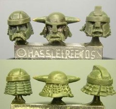 HassleFree Miniatures - Pack containing 2 sprues ( 6 heads) from HFD008 Nain - HF-HFD101