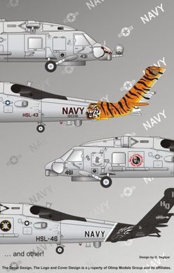 1/48 Декаль для Sikorsky SH-60B Sea Hawk HSL-42,43,46, Spain NAVY (Authentic Decals 4828)