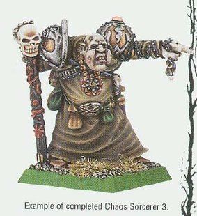 Chaos Sorcerer (5th edition), миниатюра Warhammer Fantasy Battles, металлическая неокрашенная (Games Workshop)