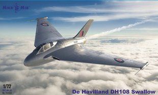 1/72 De Havilland DH.108 Swallow британський експериментальний винищувач (MikroMir 72-022), збірна модель