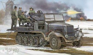 1/35 Sd.Kfz.6/2 германский полугусеничный тягач с 3,7-см зениткой Flak 37 (Trumpeter 05532) сборная модель