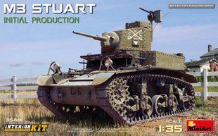 1/35 Легкий танк&nbsp;M3 Stuart начала производства, серия Interior Kit с интерьером (MiniArt 35401), сборная модель