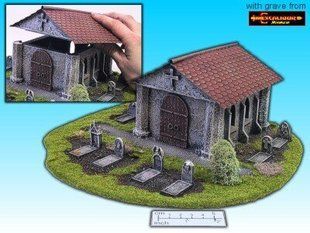 Chapel w/ Cemetery, 25-30 мм (1:72)