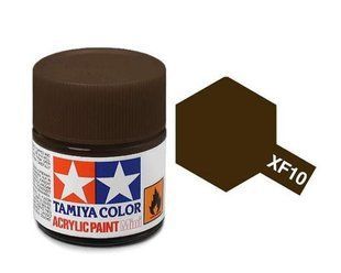 Фарба Tamiya XF-10 Flat Brown, матова акрилова, 10 мл (Tamiya 81710)