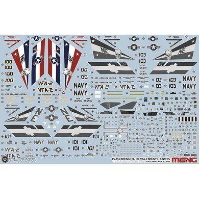 1/48 Винищувач F/A-18F Super Hornet ескадрилії VFA-2 "Bounty Hunters" (Meng Model LS-016), збірна модель