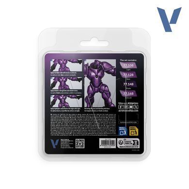 Набір фарб True Metallic Metal "Amethyst Purple Paint Set", 4 фарби по 18 мл, акрилові (Vallejo 77255)