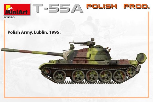 1/35 Танк Т-55А польського виробництва (Miniart 37090), збірна модель