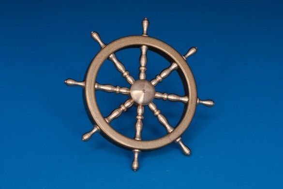 Штурвал, диаметр 16 мм, сборный, латунь (RB Model 008 16) Steering Wheel