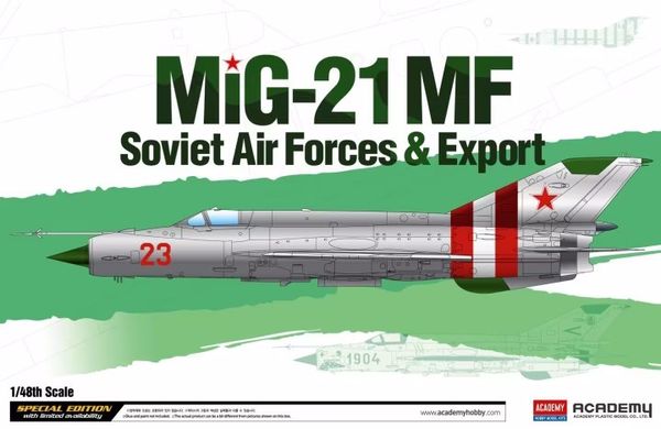 1/48 Истребитель МиГ-21МФ, советский и экспортные варианты, серия Special Edition (Academy 12311), сборная модель