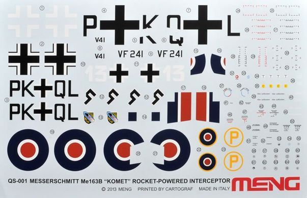 1/32 Messerschmitt M-163B Komet германский реактивный истребитель (Meng Model QS-001) сборная модель