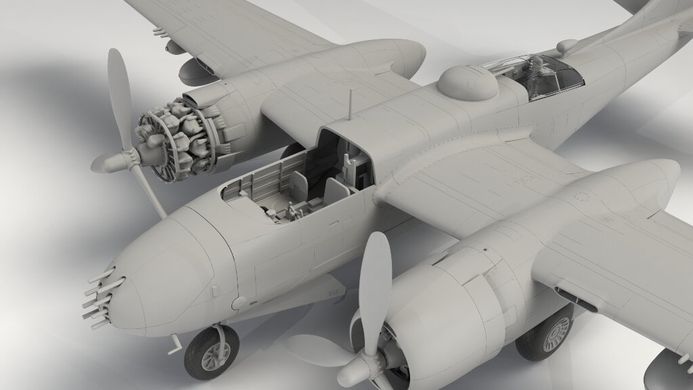 1/48 B-26B-50 Invader американский бомбардировщик, Корейская война (ICM 48281), сборная модель