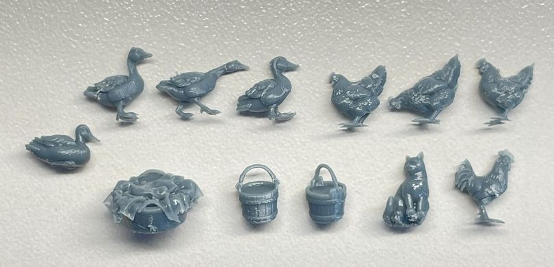1/72 Середньовічні селянки, 8 фігур з аксесуарами&nbsp;(Archibald Miniatures Medieval Village Women), смоляні