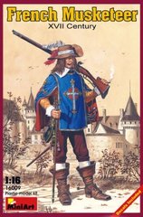 1/16 Французский мушкетер, XVII век, 120 мм (MiniArt 16009) сборная фигура