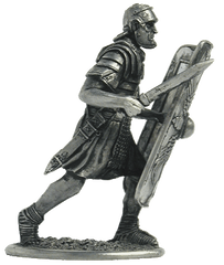 54 мм Римский легионер, 2-ой легион Августа 1в н.э., оловянная миниатюра (EK Castings A116)