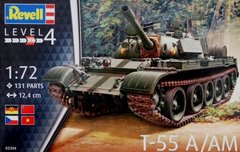 1/72 Танк Т-55А/АМ армии СССР, ГДР, Вьетнама и Чехословакии (Revell 03304), сборная модель