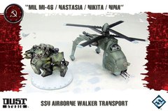 SSU Airborne Walker Transport Mil Mi-46 "Nastasia / Nikita / Nina", гелікоптер + ходячий танк, під масштаб 40 мм (Dust Tactics DT-046), пластик