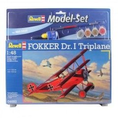 1/48 Fokker DR.1 Triplane + клей + краска + кисточка (Revell 64682)