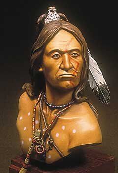 1/9 Бюст Crazy Horse, Oglala Sioux, смоляной неокрашенный (PiliPili Miniatures)