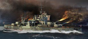 1/700 Британський лінкор HMS Queen Elizabeth зразка 1941 року (Trumpeter 05794), збірна модель