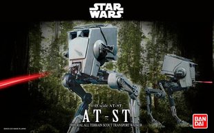 1/48 Star Wars AT-ST, крокуючий транспортер Імперії із Зоряних Воєн (Bandai 01202), збірна модель, кольоровий пластик