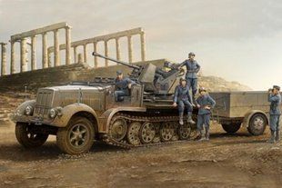 1/35 Sd.Kfz.7/2 німецький 8-т тягач (ранній) + 3.7-см зенітна гармата Flak 37 (Trumpeter 01525), збірна модель
