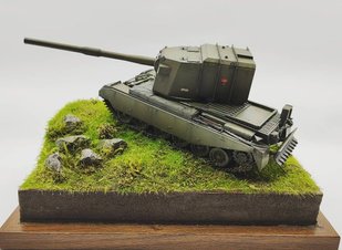 1/72 Він'єтка з британською 183-мм САУ FV4005, готова авторська робота