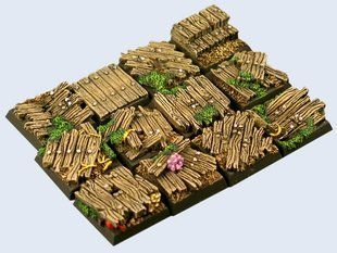 MicroArt Studio Bases - Wood Bases, 20x20mm (5) - MNART-BB06S01A