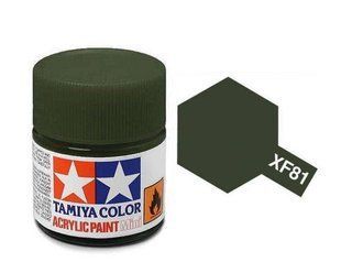 Фарба Tamiya XF-81 Dark Green 2 RAF, матова акрилова, 10 мл (Tamiya 81781)