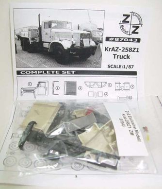 1/87 КрАЗ-258 Z1 тягач (ZZ Modell 87043) сборная модель