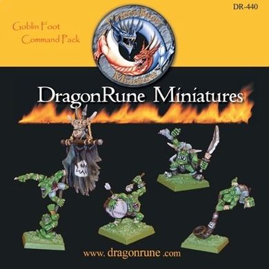 DragonRune Miniatures - Goblin Foot Command Set - DRGNRN-DR-440