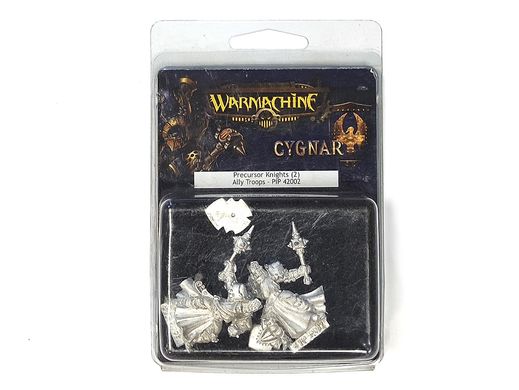 Precursor Knights, Cygnar, 2 миниатюры Warmachine (Privateer Press Miniatures 42002), сборные металлические