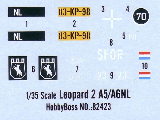 1/35 Leopard 2A5/A6NL нидерландский основной боевой танк (HobbyBoss 82423), сборная модель