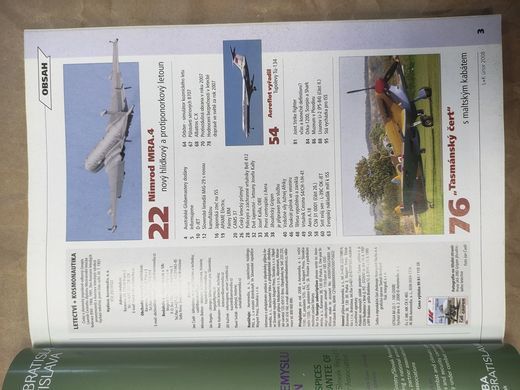 Журнал "Letectvi + kosmonautika" 2/2008. Чеський журнал про авіацію та космонавтику (чеською мовою)