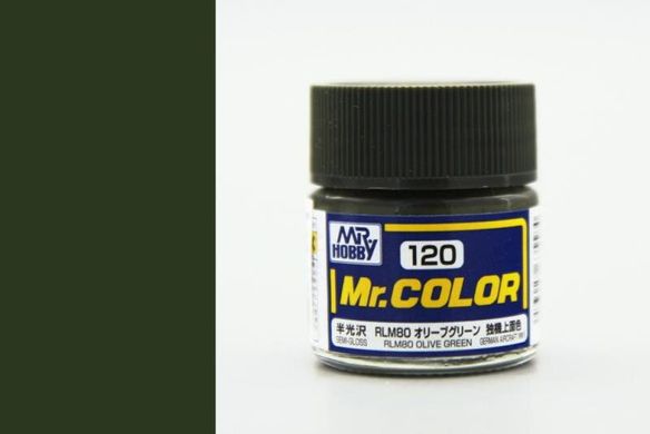 Mr. Color C120 Olive Green RLM80 Оливково-зеленый, нитро 10 мл
