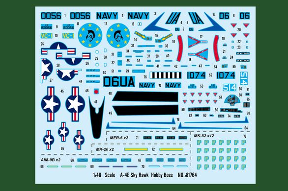 1/48 A-4E Skyhawk американський палубний штурмовик (Hobbyboss 81764), збірна модель