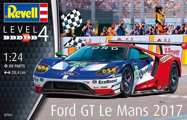 1/24 Автомобиль Ford GT Le Mans 2017 (Revell 07041), сборная модель
