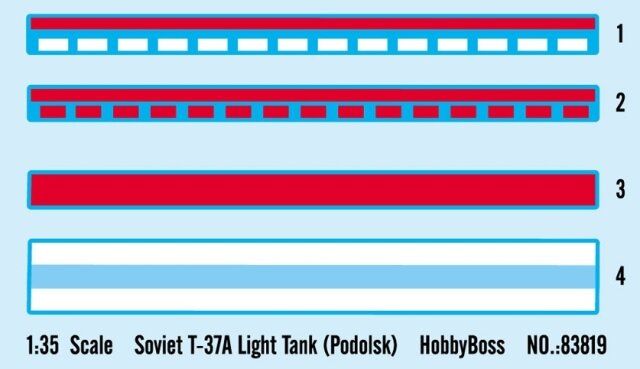 1/35 Т-37А радянський легкий плаваючий танк (HobbyBoss 83819), збірна модель