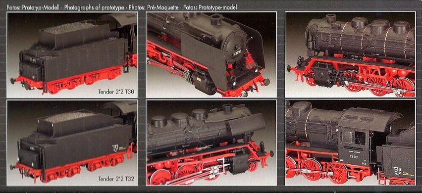 1/87 Dampflokomotiven BR 43 T30 + BR 43 Tender T32 (Revell 02157)