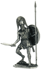 54 мм Лакедемонский командир, 5 в до н.э., оловянная миниатюра (EK Castings A133)