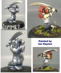 HassleFree Miniatures - Shimmer, half drow female - HF-HFE002
