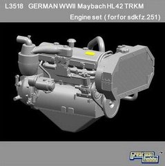 WWII German Maybach HL42 TUKRM Engine for Sd.Kfz.251 1:35