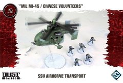 SSU Airborne Transport Mil Mi-45 and Chinese Volunteers, гелікоптер + 5 мініатюр, під масштаб 40 мм (Dust Tactics DT-037), пластик