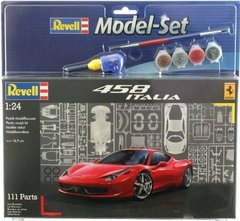 1/24 Автомобиль Ferrari 458 Italia + клей + краска + кисточка (Revell 67141)