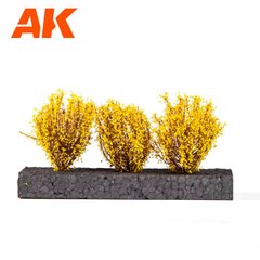 Кусты светло-желтые, высота 4-5 см, 3 штуки (AK Interactive AK8218 Light Yellow Bushes)