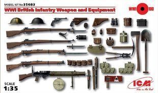 1/35 Озброєння та спорядження піхоти Великобританії Першої світової (ICM 35683), збірні пластикові
