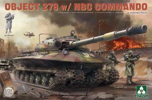 1/35 Танк Об'єкт 279 з фігуркою&nbsp;NBC Commando, в комплекті набірні робочі траки (Takom 2188), збірна модель