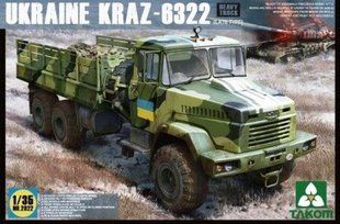 1/35 КрАЗ-6322 поздний, украинский армейский грузовик (Takom 2022) сборная модель