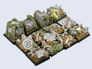 MicroArt Studio Bases - Mystic Bases, 20x20mm (5) - MNART-BB07S01A