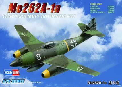 1/72 Messerschmitt Me-262A-1a германский реактивный истребитель (HobbyBoss 80249) сборная модель