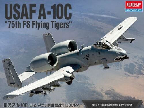1/48 A-10C Thunderbolt II "75th FS Flying Tigers" американский штурмовик (Academy 12348), сборная модель